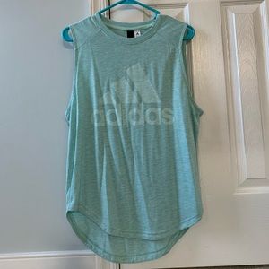 Adidas Logo Teal Tank Top